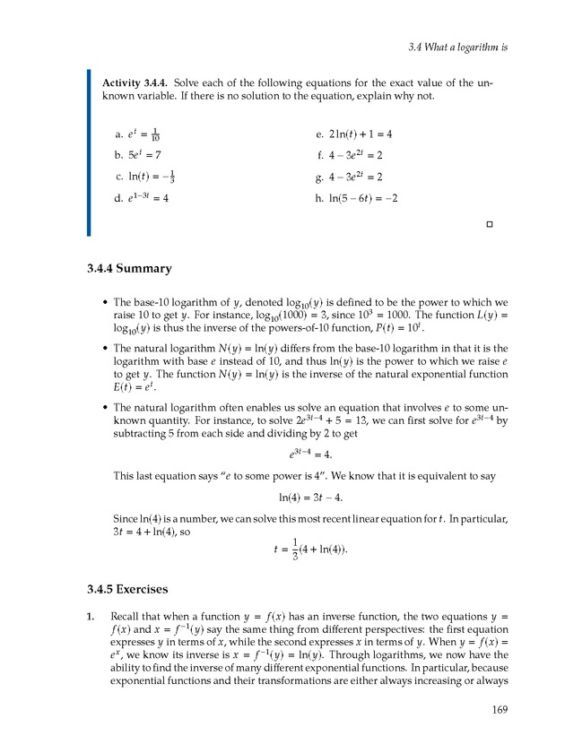 Active Preparation for Calculus - Page 169